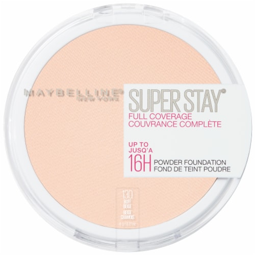 Maybelline Super Stay Full Coverage 130 Buff Beige Powder Foundation Perspective: front