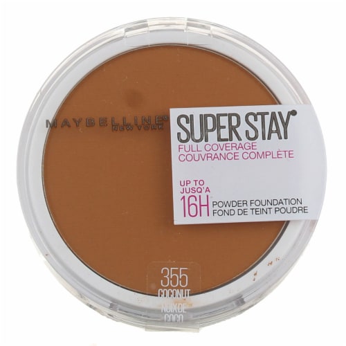 Maybelline Super Stay Full Coverage 355 Coconut Powder Foundation Perspective: front