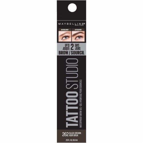 Maybelline Tattoo Studio Waterproof Black Brown 262 Eyebrow Gel, 1 ct -  Metro Market