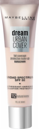 Maybelline® 112 Natural Ivory SPF 50 Dream Urban Cover Foundation Perspective: front