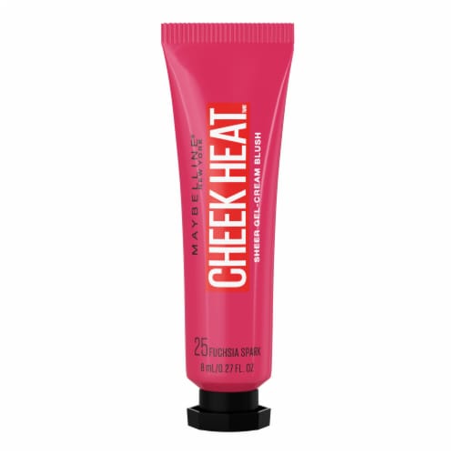 Maybelline New York Cheek Heat Fuchsia Spark Gel-Cream Blush Face Makeup Perspective: front