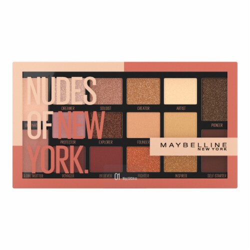 Maybelline New York Nudes of New York 16 pan Eyeshadow Palette Perspective: front
