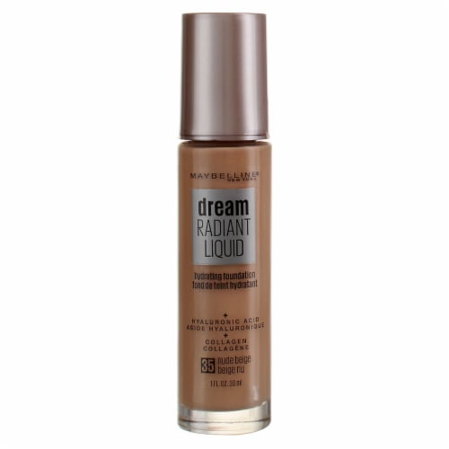 Maybelline Dream Radiant Liquid Foundation Medium Coverage Hydrating 35 Nude Beige Perspective: front