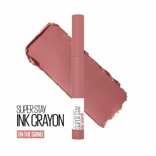 Maybelline Super Stay Ink Crayon Lipstick Matte Longwear 105 On The Grind Perspective: front
