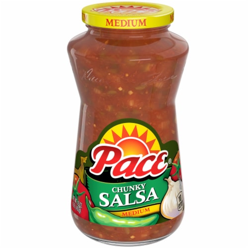 Pace® Chunky Medium Salsa Jar Perspective: front