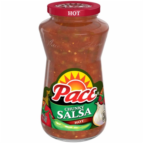 Pace® Chunky Hot Salsa Jar Perspective: front