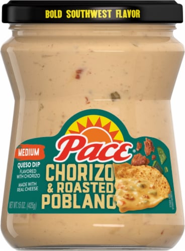 Pace® Chorizo Roasted Poblano Queso Dip Perspective: front