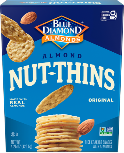 Blue Diamond® Nut-Thins® Original Almond Crackers Perspective: front