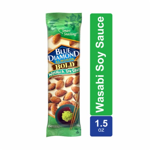 Blue Diamond® Wasabi & Soy Sauce Almonds Perspective: front
