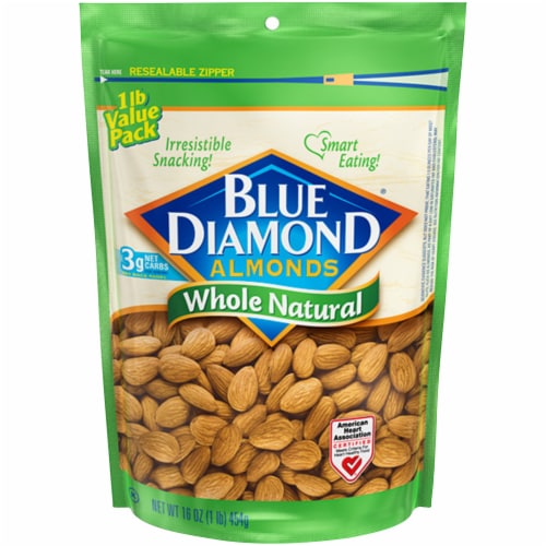 Blue Diamond Whole Natural Almonds Perspective: front