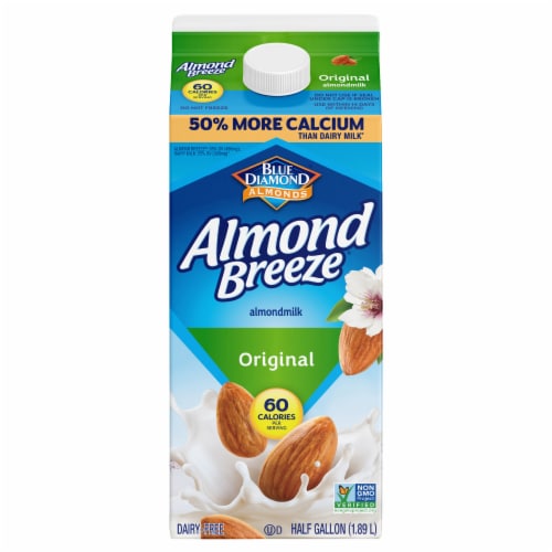 Almond Breeze® Dairy Free Original Almond Milk Half Gallon Perspective: front