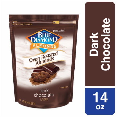 Blue Diamond® Oven Roasted Dark Chocolate Almonds Perspective: front