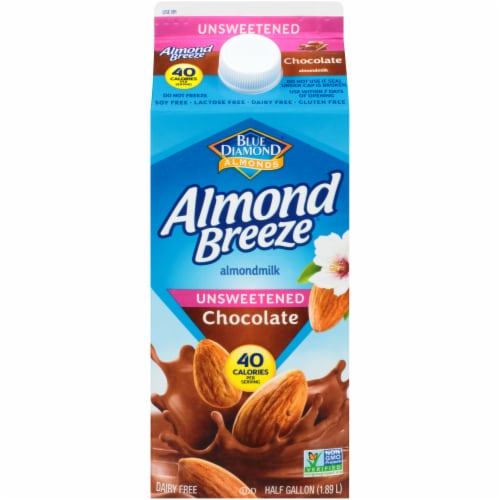 Blue Diamond Almond Breeze Unsweetened Chocolate Almondmilk Perspective: front