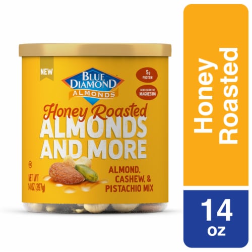 Blue Diamond® Deluxe Honey Roasted Mixed Nuts Perspective: front