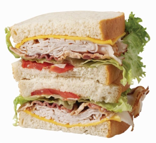 Oven Roasted Turkey Club Sandwich Perspective: front