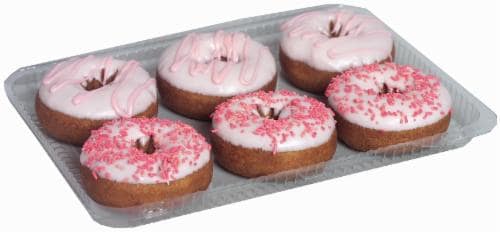 Bakery Fresh Iced Cake Donuts Perspective: front
