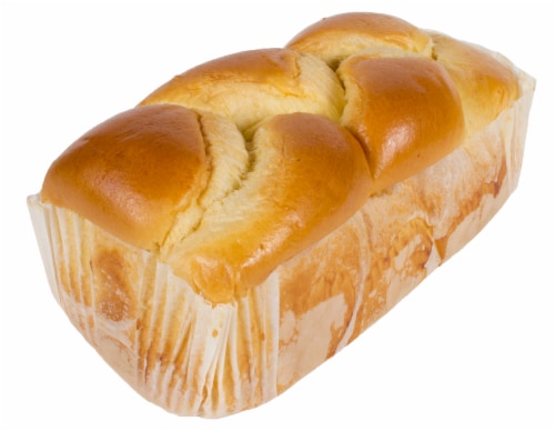 French Braided Brioche Bread Loaf Perspective: front