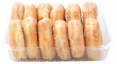 Bakery Fresh Glazed Ring Cake Donuts Perspective: front