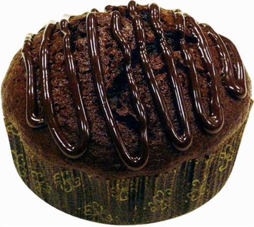 Bakery Fresh Double Chocolate Chip Muffins Perspective: front