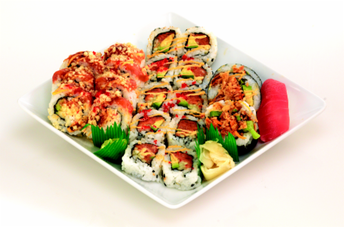 Spicy California Maki Sushi Perspective: front