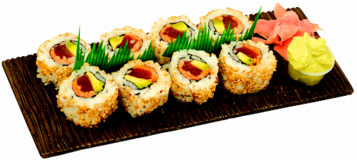 Spicy Tuna Maki Sushi Perspective: front