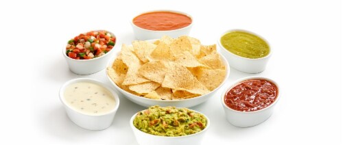 Mexican Street Food Chips & Dip (NOT AVAILABLE FOR ORDERS BEFORE 11:00 am DAILY) Perspective: front