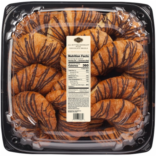 Private Selection™ All Butter Croissant With Chocolate Drizzle Perspective: front