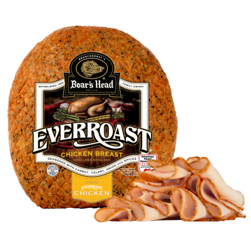 Boar's Head Grab & Go EverRoast Chicken Breast Fresh Sliced Deli Meat Perspective: front