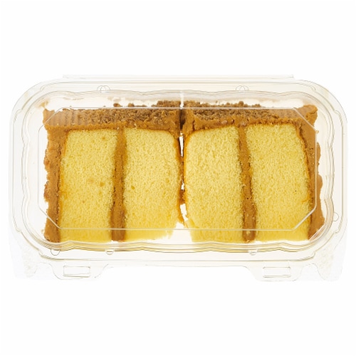Bakery Fresh Goodness Caramel Iced Yellow Cake Slices Perspective: front