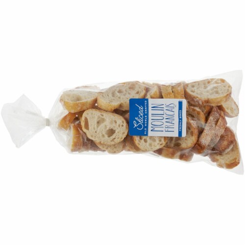 Moulin Francais Freshly Baked Sliced Baguette Perspective: front