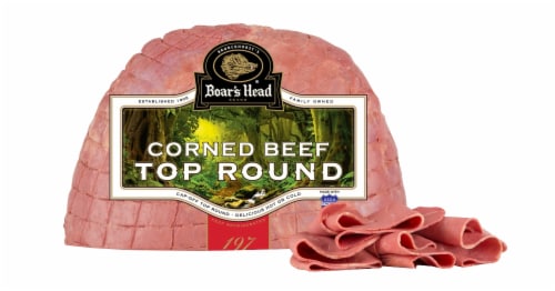 Boar's Head Corned Beef Top Round Fresh Sliced Deli Meat Perspective: front