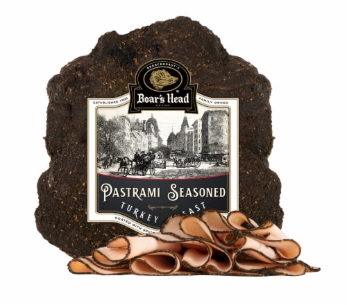 Boar's Head® Pastrami Seasoned Turkey Breast Fresh Sliced Deli Meat Perspective: front