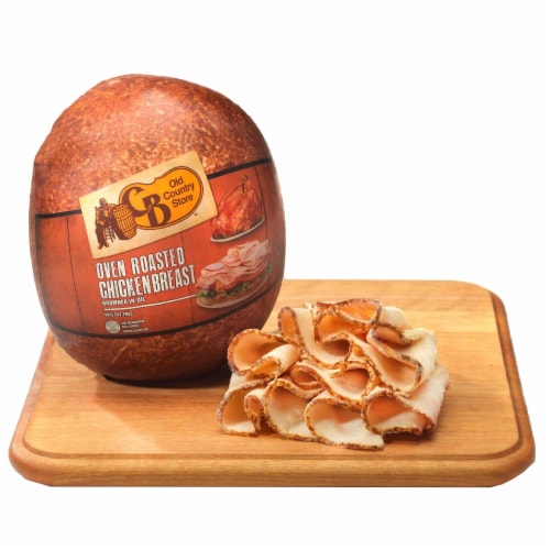 Cracker Barrel Oven Roasted Chicken Breast Fresh Sliced Deli Meat Perspective: front