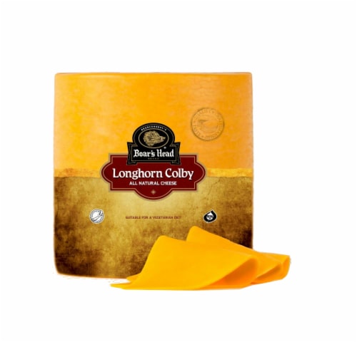 Boar’s Head® Longhorn Colby Cheese Fresh Sliced Deli Cheese Perspective: front
