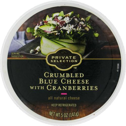 Private Selection™ Crumbled Blue Cheese with Cranberries Perspective: front