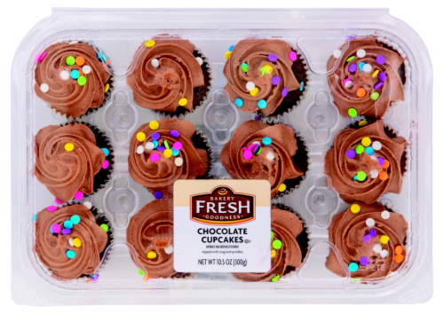Bakery Fresh Goodness Two-Bite Chocolate Cupcakes Perspective: front