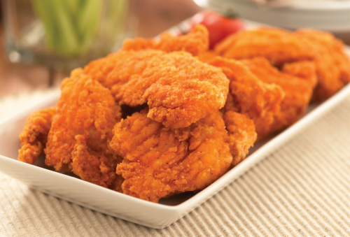 Deli Breaded Chicken Tenders Cold Perspective: front