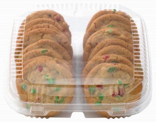 Bakery Fresh Goodness Red & Green M&M Cookies Perspective: front