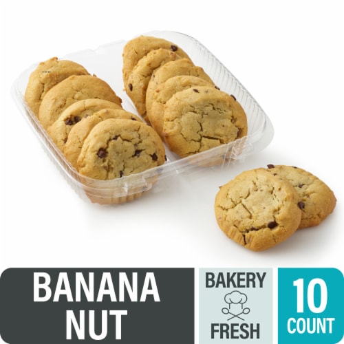Bakery Fresh Goodness Banana Nut Chocolate Chip Soft Top Cookies Perspective: front