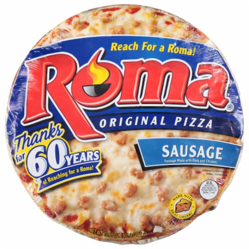 Roma Original Sausage Pizza Perspective: front