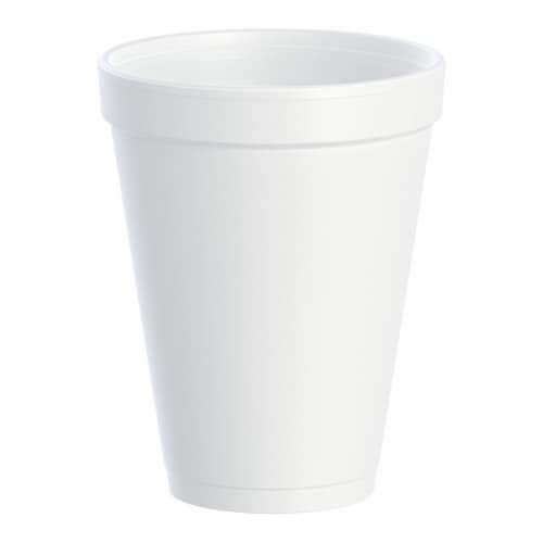 Drink Foam Cups - White Perspective: front