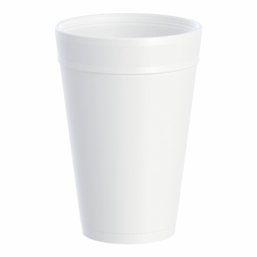DRC 32TJ32 Drink Foam Cups 32 Ounces White 20 Bags of 25 Per Carton Perspective: front