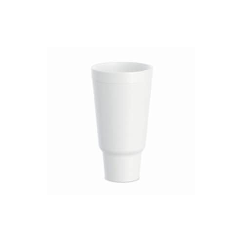 DCC 44AJ32 44 oz Horizon Flush Fill Foam Cup, White Perspective: front