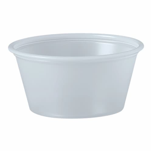 Dart Solo Disposable Plastic Souffle Cup - Clear Perspective: front
