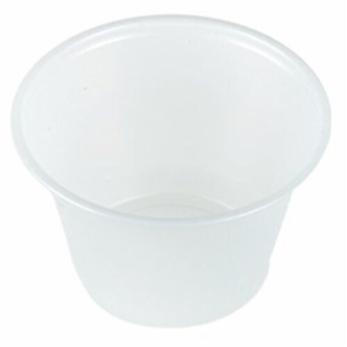 Dcc P400N Translucent Polystyrene Souffle Cup - 4 oz. Perspective: front