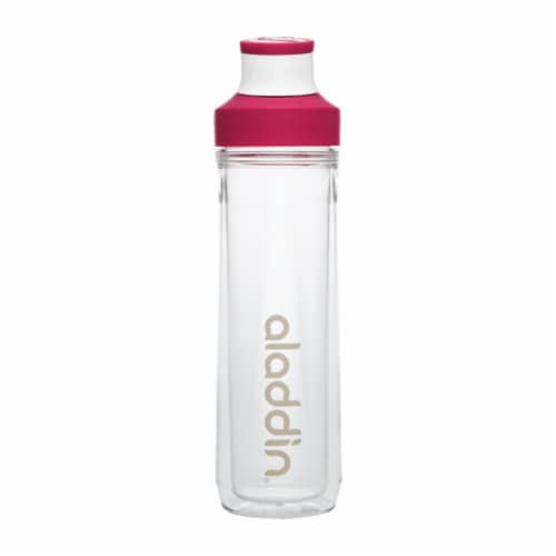 Aladdin® Hydrate Bottle - Clear/Pink Perspective: front