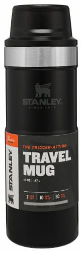 Stanley® Classic Trigger-Action Travel Mug - Black Perspective: front