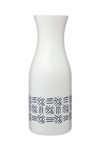 Clay Art Ceramic Carafe - Chevron Perspective: front