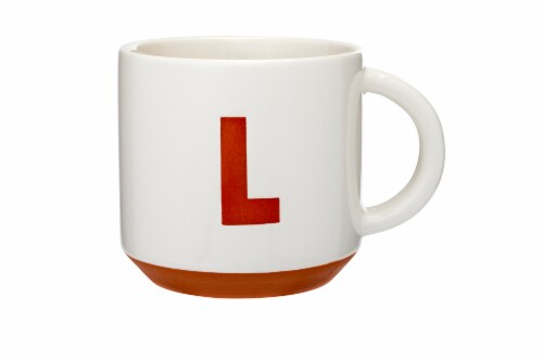 Clayart Clay Letter Monogram Mug Perspective: front