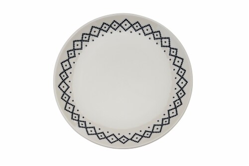 Clayart Chevron Print Appetizer Plate Perspective: front